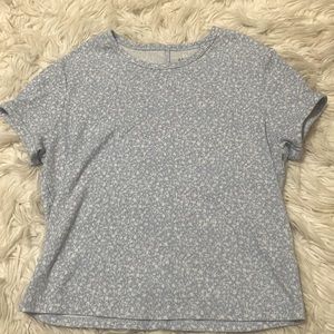 Blue floral t-shirt